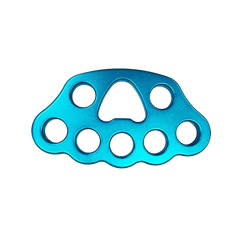 Placa de anclaje para aparejos de aleación de aluminio de alta resistencia, HT-FLB-02, equipo de escalada de montaña de 8/12/15/19 agujeros para acampar