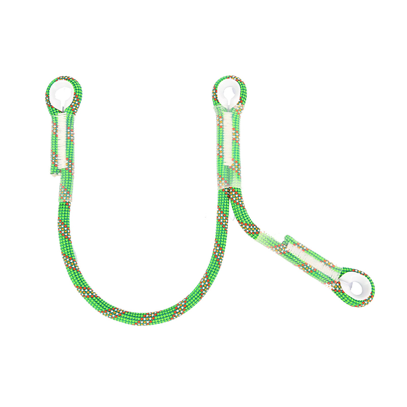 HT-T-0025 Cuerda de cola de buey en forma de U en forma de Y para exteriores, escalada, montañismo, protección de escalada, cuerda de seguridad anticaídas