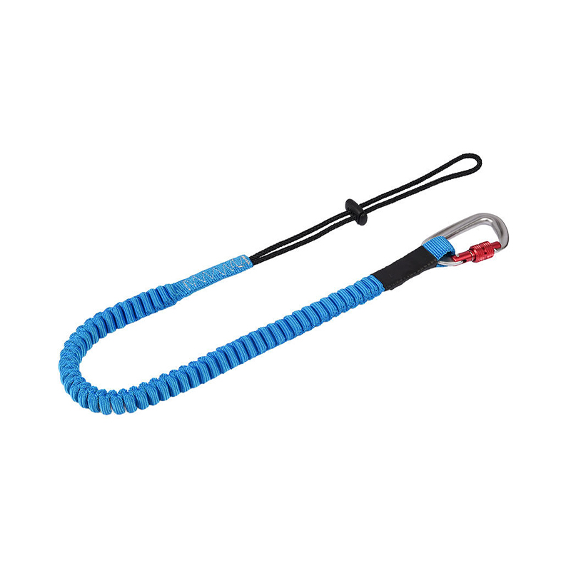 HT-T-0023 Cordón retráctil para herramientas con mosquetón, cinturón de seguridad para trabajos con herramientas en altura, hecho de material de poliéster duradero